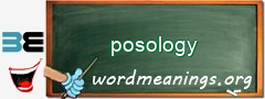 WordMeaning blackboard for posology